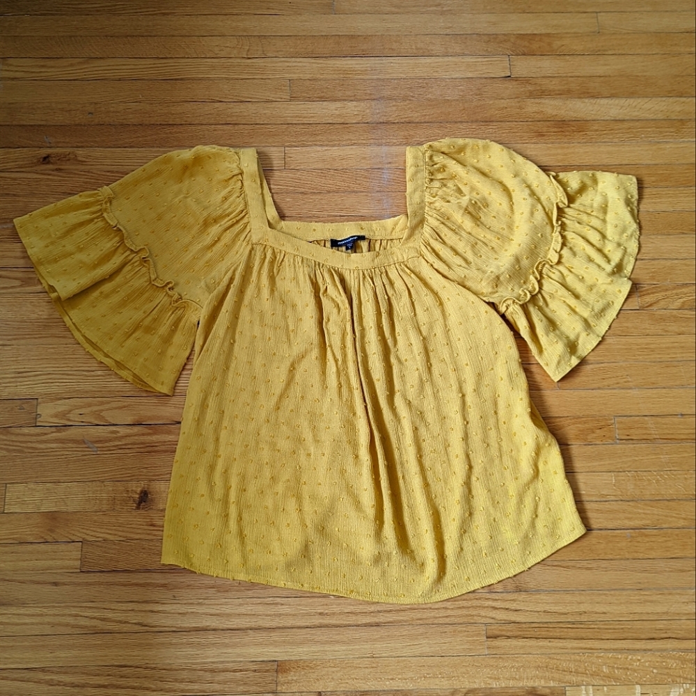 Mittoshop Women's short sleeve top Size small, gold